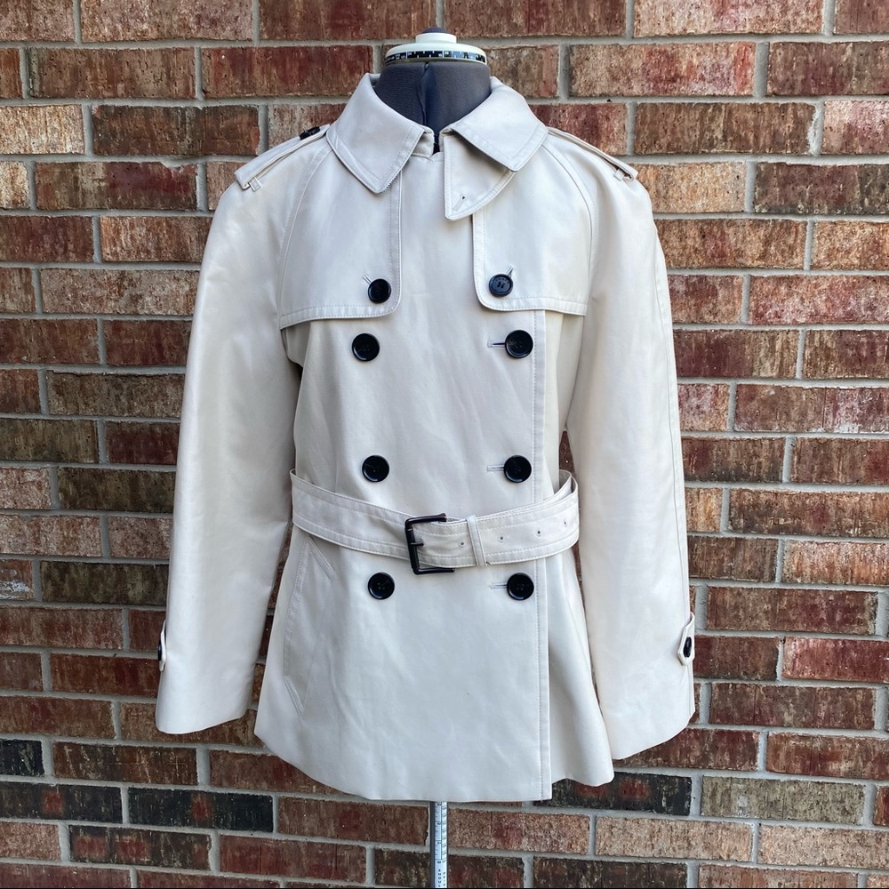 Coach Women's Beige Double-Breasted Trench Coat